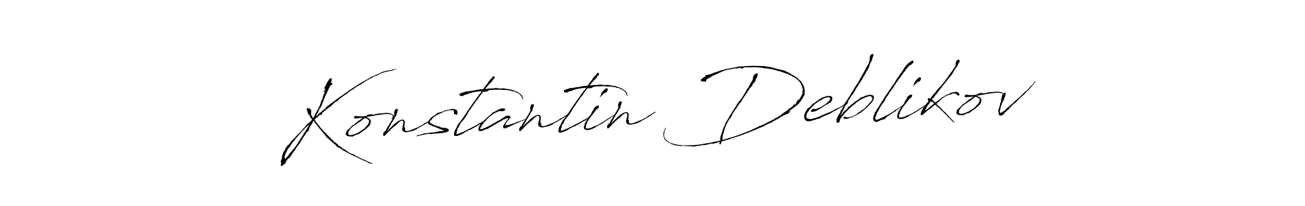 How to make Konstantin Deblikov name signature. Use Antro_Vectra style for creating short signs online. This is the latest handwritten sign. Konstantin Deblikov signature style 6 images and pictures png