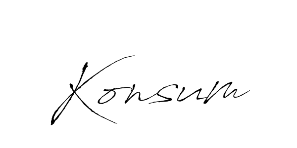 Create a beautiful signature design for name Konsum. With this signature (Antro_Vectra) fonts, you can make a handwritten signature for free. Konsum signature style 6 images and pictures png