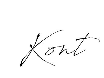 Kont stylish signature style. Best Handwritten Sign (Antro_Vectra) for my name. Handwritten Signature Collection Ideas for my name Kont. Kont signature style 6 images and pictures png