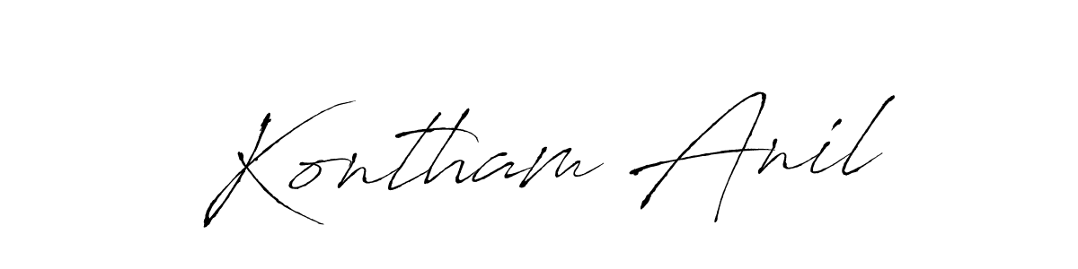 Also we have Kontham Anil name is the best signature style. Create professional handwritten signature collection using Antro_Vectra autograph style. Kontham Anil signature style 6 images and pictures png