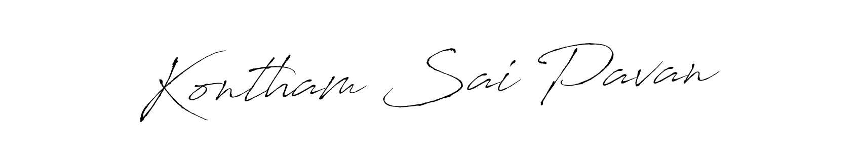 Make a beautiful signature design for name Kontham Sai Pavan. With this signature (Antro_Vectra) style, you can create a handwritten signature for free. Kontham Sai Pavan signature style 6 images and pictures png