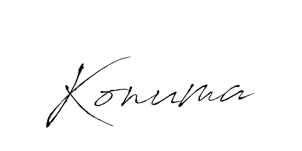 Use a signature maker to create a handwritten signature online. With this signature software, you can design (Antro_Vectra) your own signature for name Konuma. Konuma signature style 6 images and pictures png