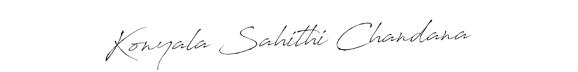 Make a beautiful signature design for name Konyala Sahithi Chandana. With this signature (Antro_Vectra) style, you can create a handwritten signature for free. Konyala Sahithi Chandana signature style 6 images and pictures png