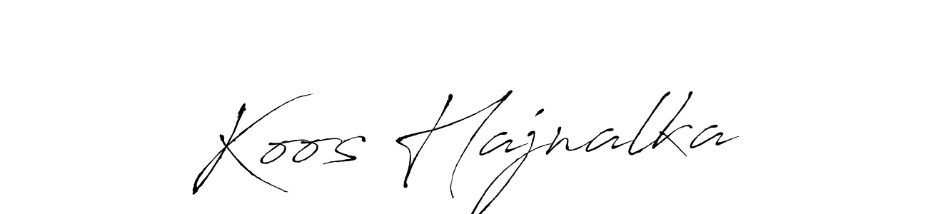 if you are searching for the best signature style for your name Koos Hajnalka. so please give up your signature search. here we have designed multiple signature styles  using Antro_Vectra. Koos Hajnalka signature style 6 images and pictures png