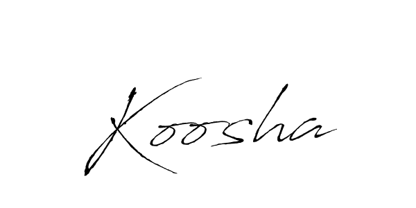 Use a signature maker to create a handwritten signature online. With this signature software, you can design (Antro_Vectra) your own signature for name Koosha. Koosha signature style 6 images and pictures png