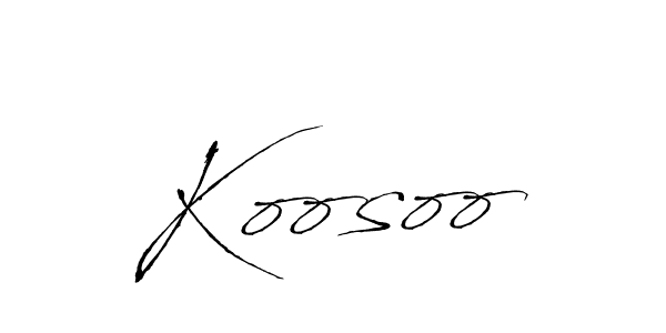 You should practise on your own different ways (Antro_Vectra) to write your name (Koosoo) in signature. don't let someone else do it for you. Koosoo signature style 6 images and pictures png