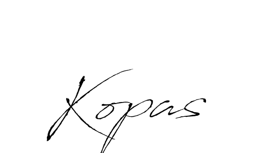 You should practise on your own different ways (Antro_Vectra) to write your name (Kopas) in signature. don't let someone else do it for you. Kopas signature style 6 images and pictures png