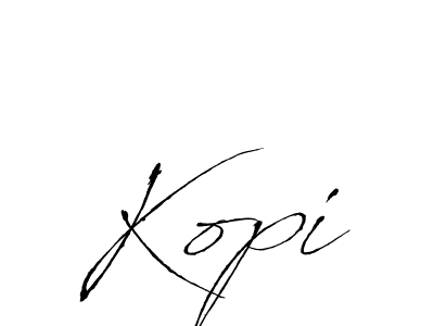 Kopi stylish signature style. Best Handwritten Sign (Antro_Vectra) for my name. Handwritten Signature Collection Ideas for my name Kopi. Kopi signature style 6 images and pictures png