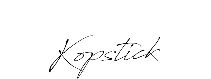 How to make Kopstick signature? Antro_Vectra is a professional autograph style. Create handwritten signature for Kopstick name. Kopstick signature style 6 images and pictures png