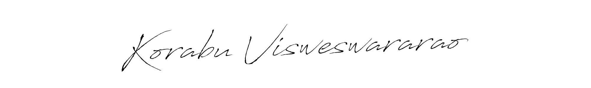 Create a beautiful signature design for name Korabu Visweswararao. With this signature (Antro_Vectra) fonts, you can make a handwritten signature for free. Korabu Visweswararao signature style 6 images and pictures png