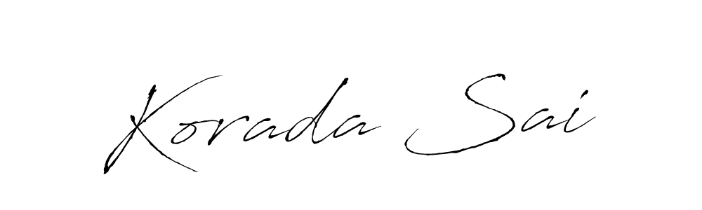 Make a beautiful signature design for name Korada Sai. With this signature (Antro_Vectra) style, you can create a handwritten signature for free. Korada Sai signature style 6 images and pictures png