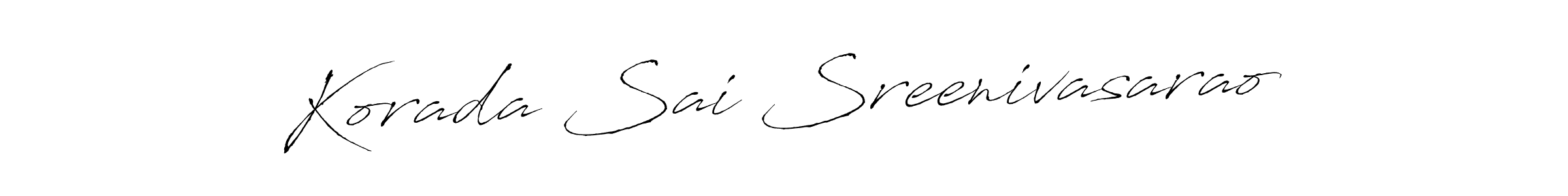 Design your own signature with our free online signature maker. With this signature software, you can create a handwritten (Antro_Vectra) signature for name Korada Sai Sreenivasarao. Korada Sai Sreenivasarao signature style 6 images and pictures png