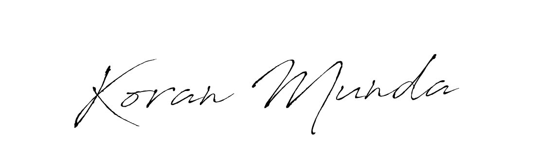 Koran Munda stylish signature style. Best Handwritten Sign (Antro_Vectra) for my name. Handwritten Signature Collection Ideas for my name Koran Munda. Koran Munda signature style 6 images and pictures png