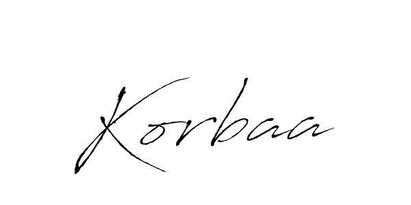 How to make Korbaa signature? Antro_Vectra is a professional autograph style. Create handwritten signature for Korbaa name. Korbaa signature style 6 images and pictures png