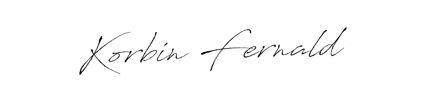 Make a beautiful signature design for name Korbin Fernald. With this signature (Antro_Vectra) style, you can create a handwritten signature for free. Korbin Fernald signature style 6 images and pictures png