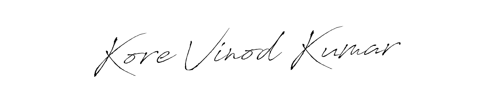 You should practise on your own different ways (Antro_Vectra) to write your name (Kore Vinod Kumar) in signature. don't let someone else do it for you. Kore Vinod Kumar signature style 6 images and pictures png