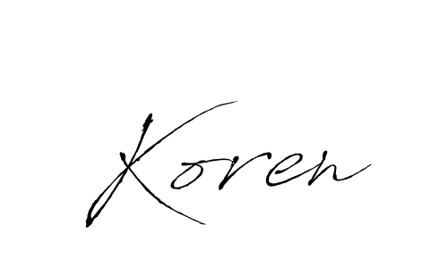 Antro_Vectra is a professional signature style that is perfect for those who want to add a touch of class to their signature. It is also a great choice for those who want to make their signature more unique. Get Koren name to fancy signature for free. Koren signature style 6 images and pictures png