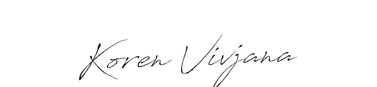 Koren Vivjana stylish signature style. Best Handwritten Sign (Antro_Vectra) for my name. Handwritten Signature Collection Ideas for my name Koren Vivjana. Koren Vivjana signature style 6 images and pictures png