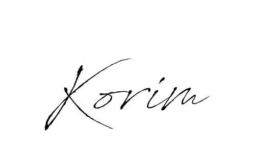 Korim stylish signature style. Best Handwritten Sign (Antro_Vectra) for my name. Handwritten Signature Collection Ideas for my name Korim. Korim signature style 6 images and pictures png