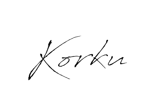 How to make Korku signature? Antro_Vectra is a professional autograph style. Create handwritten signature for Korku name. Korku signature style 6 images and pictures png