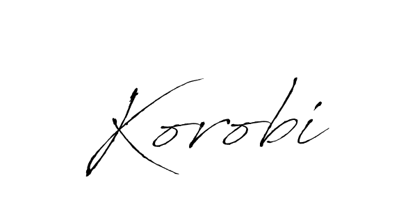 Use a signature maker to create a handwritten signature online. With this signature software, you can design (Antro_Vectra) your own signature for name Korobi. Korobi signature style 6 images and pictures png