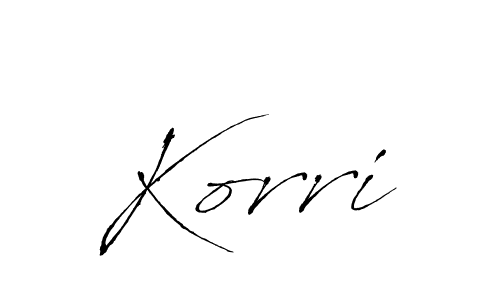 Make a beautiful signature design for name Korri. With this signature (Antro_Vectra) style, you can create a handwritten signature for free. Korri signature style 6 images and pictures png