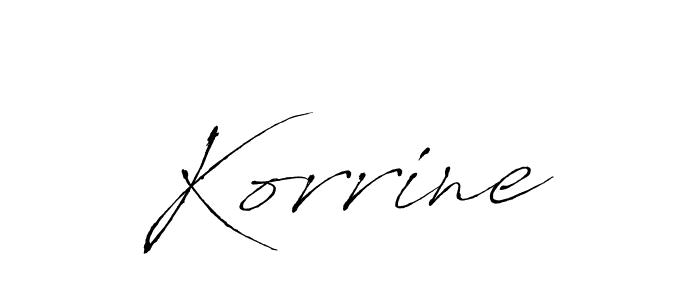 Create a beautiful signature design for name Korrine. With this signature (Antro_Vectra) fonts, you can make a handwritten signature for free. Korrine signature style 6 images and pictures png