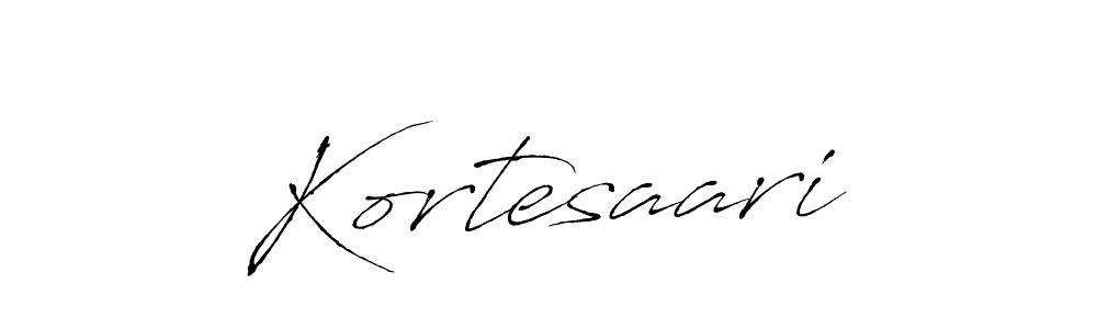 How to make Kortesaari name signature. Use Antro_Vectra style for creating short signs online. This is the latest handwritten sign. Kortesaari signature style 6 images and pictures png