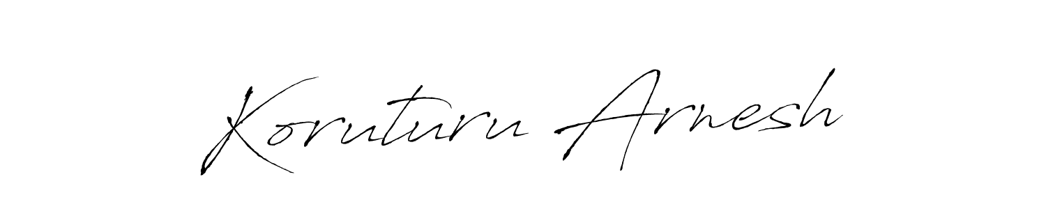 Make a beautiful signature design for name Koruturu Arnesh. With this signature (Antro_Vectra) style, you can create a handwritten signature for free. Koruturu Arnesh signature style 6 images and pictures png