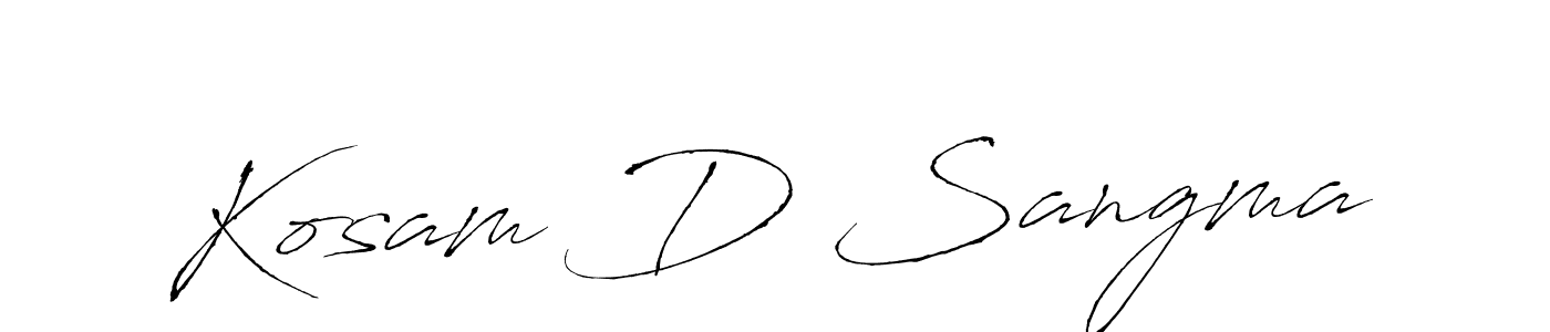 It looks lik you need a new signature style for name Kosam D Sangma. Design unique handwritten (Antro_Vectra) signature with our free signature maker in just a few clicks. Kosam D Sangma signature style 6 images and pictures png