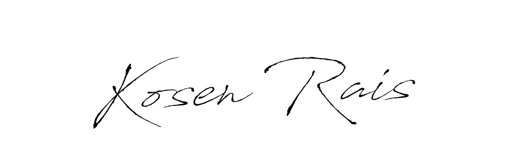 Create a beautiful signature design for name Kosen Rais. With this signature (Antro_Vectra) fonts, you can make a handwritten signature for free. Kosen Rais signature style 6 images and pictures png