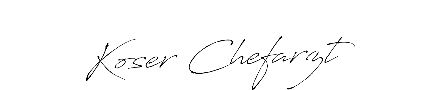 Antro_Vectra is a professional signature style that is perfect for those who want to add a touch of class to their signature. It is also a great choice for those who want to make their signature more unique. Get Koser Chefarzt name to fancy signature for free. Koser Chefarzt signature style 6 images and pictures png
