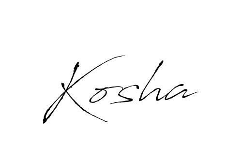 How to make Kosha signature? Antro_Vectra is a professional autograph style. Create handwritten signature for Kosha name. Kosha signature style 6 images and pictures png