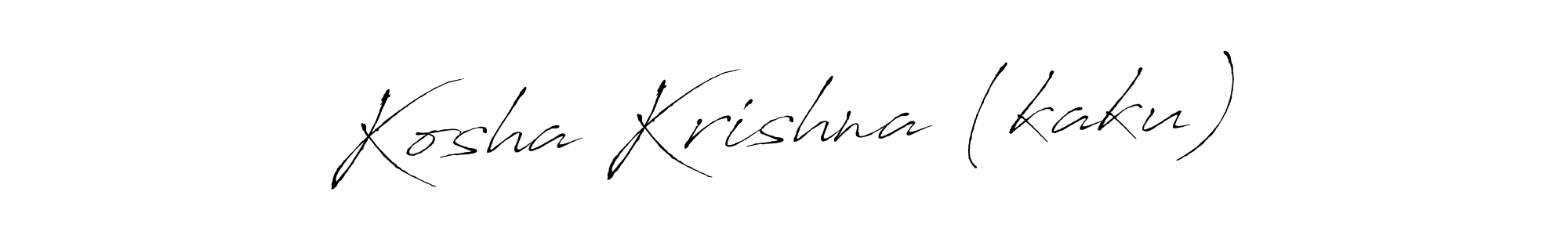 It looks lik you need a new signature style for name Kosha Krishna (kaku). Design unique handwritten (Antro_Vectra) signature with our free signature maker in just a few clicks. Kosha Krishna (kaku) signature style 6 images and pictures png