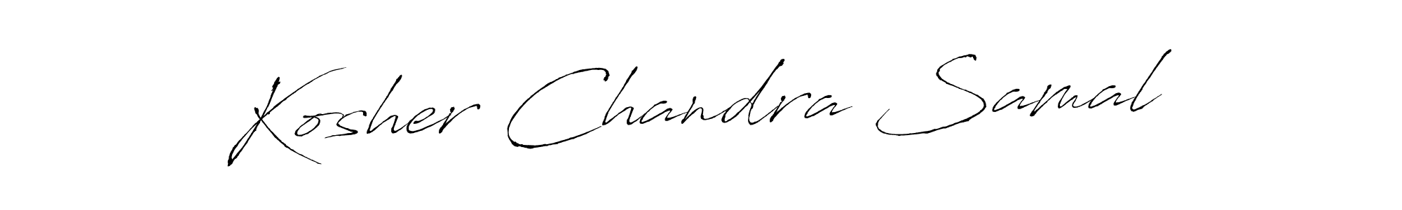 Create a beautiful signature design for name Kosher Chandra Samal. With this signature (Antro_Vectra) fonts, you can make a handwritten signature for free. Kosher Chandra Samal signature style 6 images and pictures png