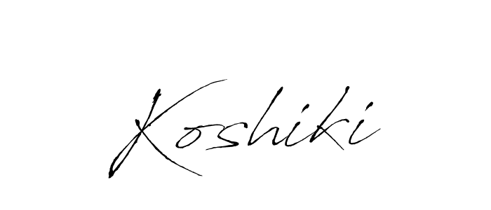 Use a signature maker to create a handwritten signature online. With this signature software, you can design (Antro_Vectra) your own signature for name Koshiki. Koshiki signature style 6 images and pictures png