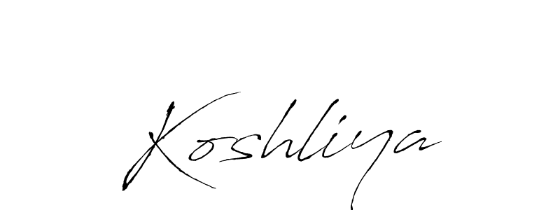Create a beautiful signature design for name Koshliya. With this signature (Antro_Vectra) fonts, you can make a handwritten signature for free. Koshliya signature style 6 images and pictures png