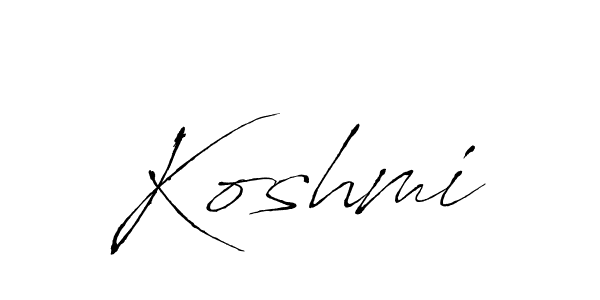 Design your own signature with our free online signature maker. With this signature software, you can create a handwritten (Antro_Vectra) signature for name Koshmi. Koshmi signature style 6 images and pictures png