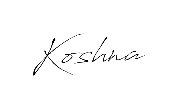 How to make Koshna signature? Antro_Vectra is a professional autograph style. Create handwritten signature for Koshna name. Koshna signature style 6 images and pictures png