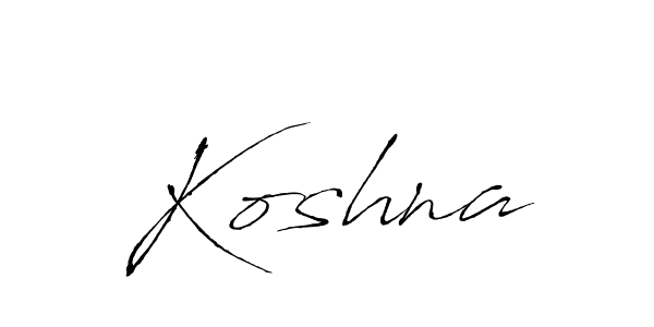 Design your own signature with our free online signature maker. With this signature software, you can create a handwritten (Antro_Vectra) signature for name Koshna. Koshna signature style 6 images and pictures png