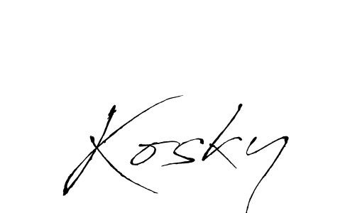 How to make Kosky name signature. Use Antro_Vectra style for creating short signs online. This is the latest handwritten sign. Kosky signature style 6 images and pictures png
