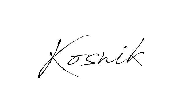 How to Draw Kosnik signature style? Antro_Vectra is a latest design signature styles for name Kosnik. Kosnik signature style 6 images and pictures png