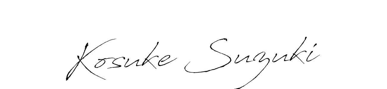 Create a beautiful signature design for name Kosuke Suzuki. With this signature (Antro_Vectra) fonts, you can make a handwritten signature for free. Kosuke Suzuki signature style 6 images and pictures png