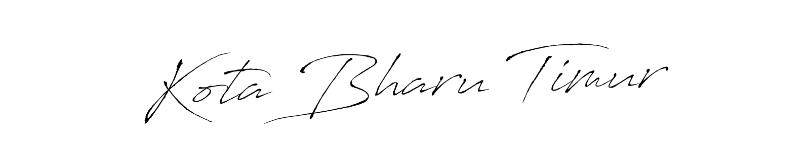 Antro_Vectra is a professional signature style that is perfect for those who want to add a touch of class to their signature. It is also a great choice for those who want to make their signature more unique. Get Kota Bharu Timur name to fancy signature for free. Kota Bharu Timur signature style 6 images and pictures png