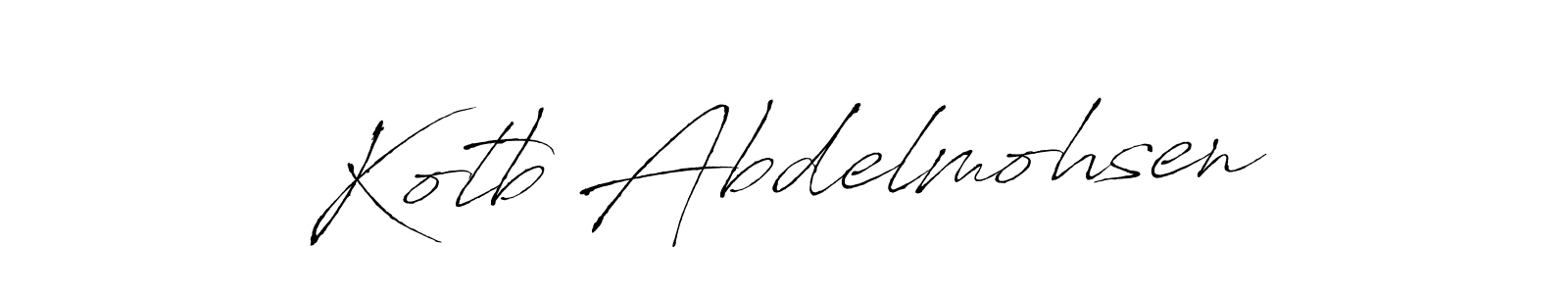 Make a short Kotb Abdelmohsen signature style. Manage your documents anywhere anytime using Antro_Vectra. Create and add eSignatures, submit forms, share and send files easily. Kotb Abdelmohsen signature style 6 images and pictures png