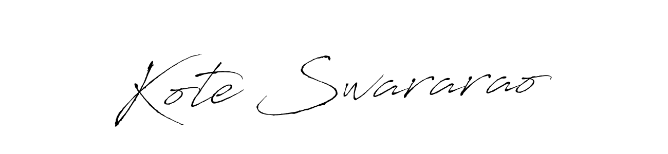 Make a beautiful signature design for name Kote Swararao. With this signature (Antro_Vectra) style, you can create a handwritten signature for free. Kote Swararao signature style 6 images and pictures png
