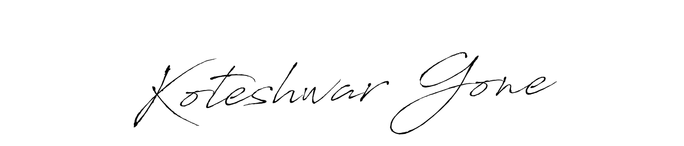 Create a beautiful signature design for name Koteshwar Gone. With this signature (Antro_Vectra) fonts, you can make a handwritten signature for free. Koteshwar Gone signature style 6 images and pictures png