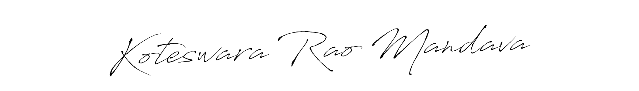 Use a signature maker to create a handwritten signature online. With this signature software, you can design (Antro_Vectra) your own signature for name Koteswara Rao Mandava. Koteswara Rao Mandava signature style 6 images and pictures png