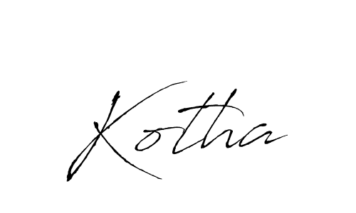 Make a beautiful signature design for name Kotha. With this signature (Antro_Vectra) style, you can create a handwritten signature for free. Kotha signature style 6 images and pictures png