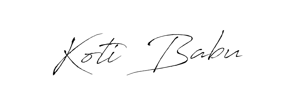 Also we have Koti  Babu name is the best signature style. Create professional handwritten signature collection using Antro_Vectra autograph style. Koti  Babu signature style 6 images and pictures png